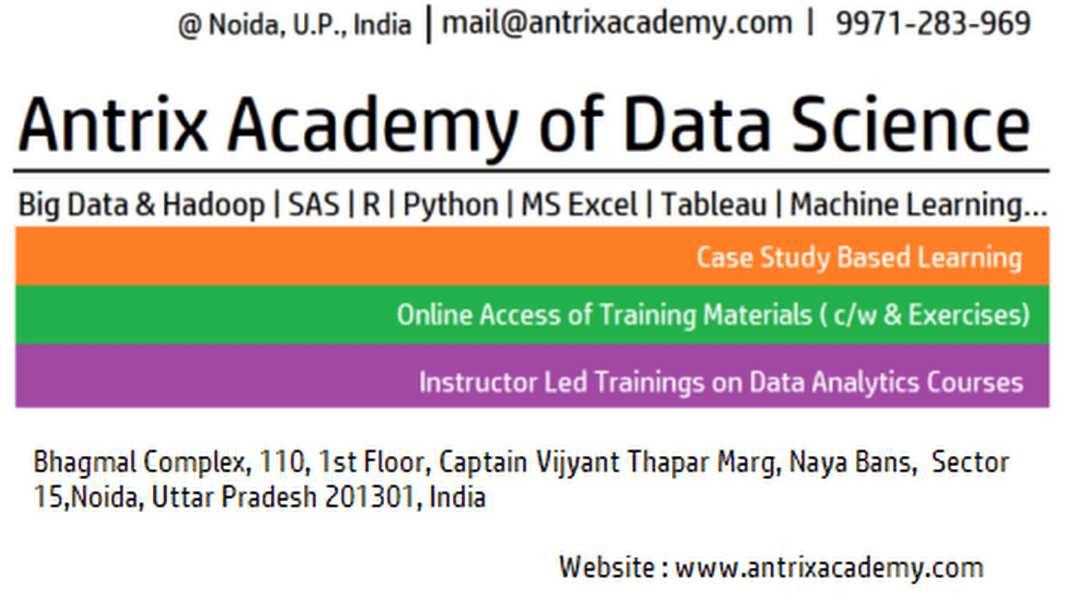 Antrix Academy of Data Science training courses in Noida